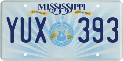 MS license plate YUX393