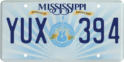 MS license plate YUX394