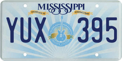 MS license plate YUX395