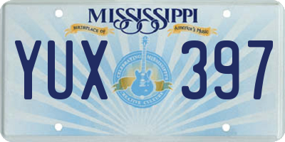 MS license plate YUX397