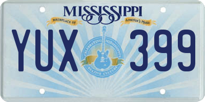 MS license plate YUX399