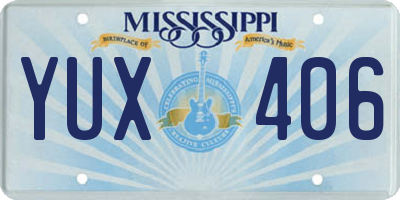 MS license plate YUX406