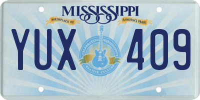 MS license plate YUX409