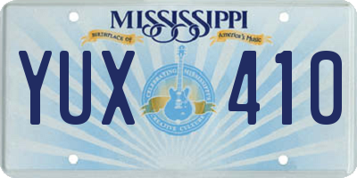 MS license plate YUX410