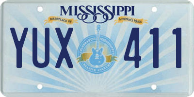 MS license plate YUX411