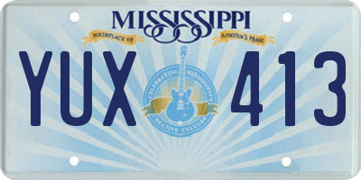 MS license plate YUX413