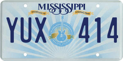 MS license plate YUX414