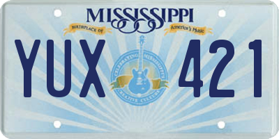 MS license plate YUX421
