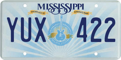 MS license plate YUX422