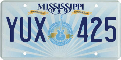 MS license plate YUX425