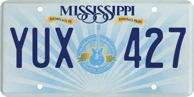MS license plate YUX427