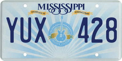 MS license plate YUX428