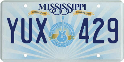 MS license plate YUX429