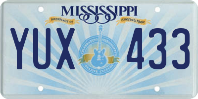 MS license plate YUX433