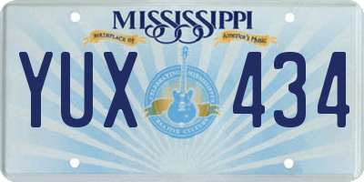 MS license plate YUX434