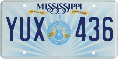 MS license plate YUX436