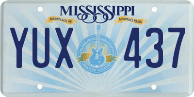 MS license plate YUX437