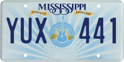 MS license plate YUX441