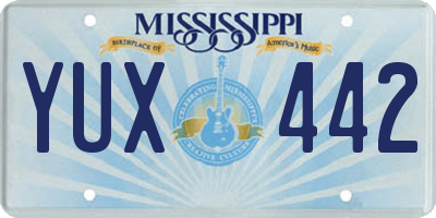 MS license plate YUX442