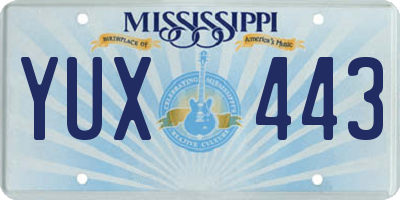 MS license plate YUX443