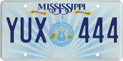 MS license plate YUX444
