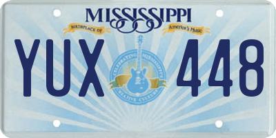 MS license plate YUX448