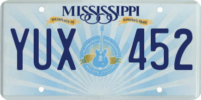 MS license plate YUX452