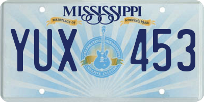 MS license plate YUX453