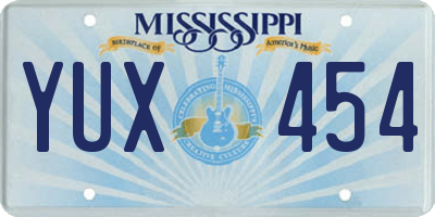 MS license plate YUX454