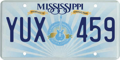 MS license plate YUX459