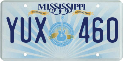 MS license plate YUX460