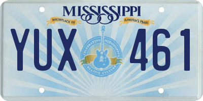 MS license plate YUX461