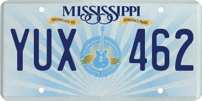 MS license plate YUX462
