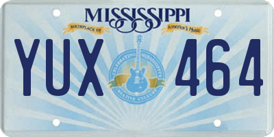 MS license plate YUX464