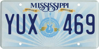 MS license plate YUX469