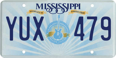 MS license plate YUX479