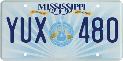 MS license plate YUX480
