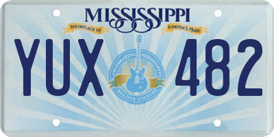 MS license plate YUX482