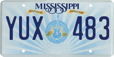 MS license plate YUX483