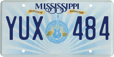 MS license plate YUX484
