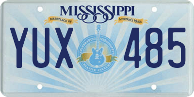 MS license plate YUX485