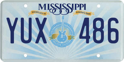 MS license plate YUX486