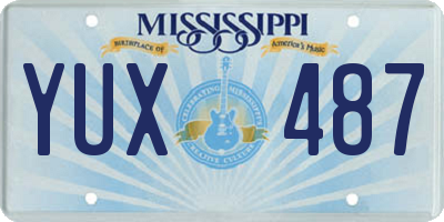 MS license plate YUX487