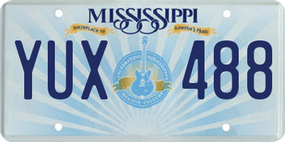 MS license plate YUX488