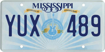 MS license plate YUX489