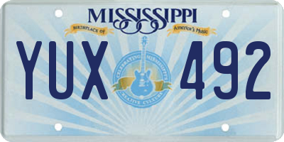 MS license plate YUX492