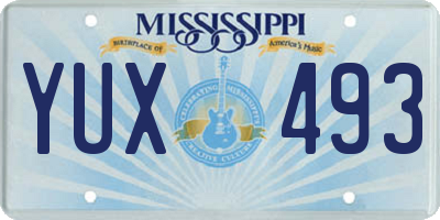 MS license plate YUX493