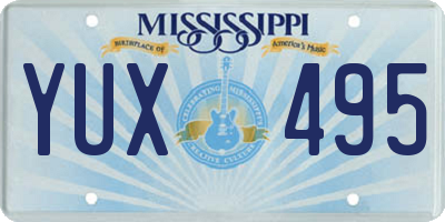 MS license plate YUX495