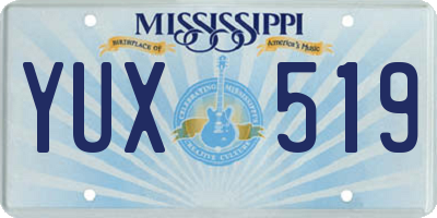 MS license plate YUX519