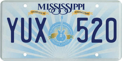 MS license plate YUX520
